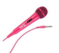 RockJam RJMC303-PK Karaoke Microphone Wired Unidirectional Dynamic Microphone with Three Metre Cord - Pink