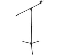 RockJam RJMS100 Boom Microphone Stand with Microphone Clip Black