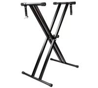 RockJam RJX29 Double Braced Adjustable Keyboard Stand with Locking Straps No Box