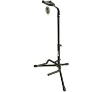 RockJam Universal Vertical Guitar Stand, Tripod Floor Holder Rack for Acoustic, Electric, Classical & Bass Guitars, Folding Portable Display Stand, Black