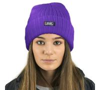 RockJock Ladies Womens Warm Winter Lined Beanie Hat with R40 Thermal Insulation-Purple