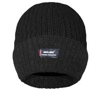 RockJock Men's Thinsulate Lined Insulated Winter Thermal Ski Beanie Hat - Black (One Size)