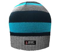 ROCKJOCK R40 Boys Knitted Striped Winter Beanie HAT with R40 Advanced Thermal Insulation Turquoise