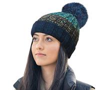 RockJock R80 Thermal Insulating Striped Beanie Bobble Hat with Cosy Fleece Lining-2