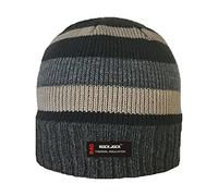 ROCKJOCK Striped Knitted Fleece Lined Beanie HAT with R40 Thermal Insulation