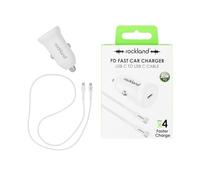 Rockland 20W PD Fast Car Charger with USB C to USB C Cable, Power Delivery Vehicle Adapter for Samsung iPhone, Ultra Fast Mobile Phone Charger