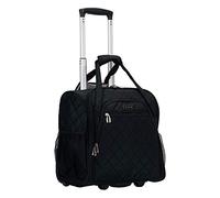 Rockland Black, 16-Inch, Melrose Upright Wheeled Underseater Carry-on Luggage