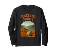 Rockland County NY Scenic Hudson Valley Bridge Fall Foliage Long Sleeve T-Shirt