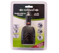 Rockland Double Usb Car Charger + Dc Socket Fast Charge For Commercial Vehicles