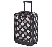 Rockland Fashion Softside Upright Luggage Set, New Black Dot, 2-Piece Set (14/19), Fashion Softside Upright Luggage Set