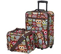Rockland Fashion Softside Upright Luggage Set, Owl, 2-Piece Set (14/19)