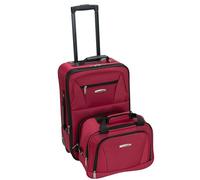 Rockland Fashion Softside Upright Luggage Set, Red,One Size