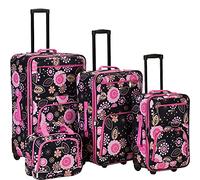 Rockland Impulse 4-Piece Softside Upright Luggage Set, Pucci, 4-Piece Set (14/19/24/28), Impulse 4-Piece Softside Upright Luggage Set