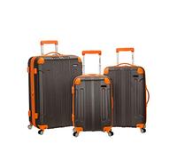Rockland London Hardside Spinner Wheel Luggage, Charcoal, 3-Piece Set (20/24/28), London Hardside Spinner Wheel Luggage