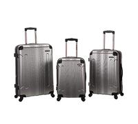 Rockland London Hardside Spinner Wheel Luggage, Silver, 3-Piece Set (20/24/28)