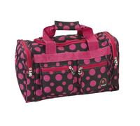 Rockland Luggage 19 Inch Tote Bag, Black Pink Dot, One Size