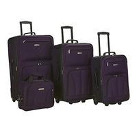Rockland Luggage 4 Piece Set, Purple, One Size