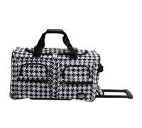 Rockland Luggage Rolling 22 Inch Duffle Bag, Kensington Black/White, One Size