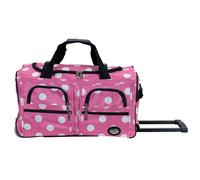 Rockland Luggage Rolling 22 Inch Duffle Bag, Pink Dot, One Size