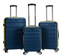 Rockland Melbourne Expandable Abs Dual Wheel Spinner Luggage, Navy, 3 Piece (20"/24"/28"), Melbourne Hardside Expandable Spinner Wheel Luggage