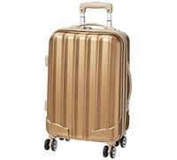 Rockland Melbourne Expandable Hard Case, Bronze, Carry-On 20", Melbourne Hardside Expandable Luggage with Spinning Reels