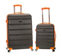 Rockland Melbourne Expandable Hard Shell Trolley, Charcoal, Standard Size, Melbourne Hardside Expandable Spinner Wheel Luggage