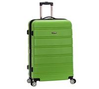 Rockland Melbourne Hardside Expandable Luggage with Spinner Wheels, Green, Checked Large 28", Green, Checked Large 28", Melbourne Hardside Expandable Spinner Wheel Luggage