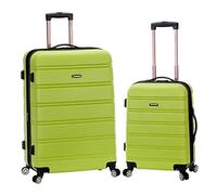 Rockland Melbourne Hardside Expandable Spinner Wheel Luggage, Lime, 2-Piece Set (20/28)
