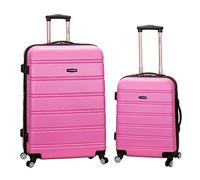 Rockland Melbourne Hardside Expandable Spinner Wheel Luggage, Pink, 2 Piece (20"/28"), Melbourne Hardside Expandable Spinner Wheel Luggage