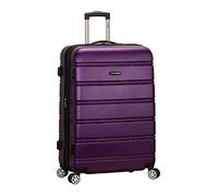 Rockland Melbourne Hardside Expandable Spinner Wheel Luggage, Purple, Checked Large 28", Melbourne Hardside Expandable Spinner Wheel Luggage