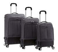 Rockland Milan Hybrid Spinner Wheel Luggage Set, Brown, 3-Piece (20/24/28)