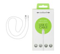 Rockland Nylon Braided USB to USB C Cable 1.2M, Fast Charging Cord for Android Samsung Tablets, Durable Data Sync Cable, Phone Charger Wire