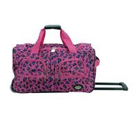 Rockland Rolling Duffel Bag, Magenta Leopard