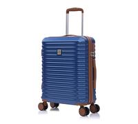 Rocklands Cabin Suitcase 55x40x20cm Hard Shell Lightweight 4 Dual Spinner Wheels Trolley Luggage Carry On Bag Ryanair, Easyjet Approved, TSA Lock (Navy Blue, Small 20")