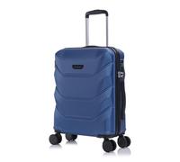 Rocklands® Cabin Suitcase 55x40x20cm Hard Shell TSA Lock, 4 Spinner Wheels, Lightweight Hand Luggage Small Bag, Approved for 100+ Airlines Including Ryanair, EasyJet (Navy Blue, Cabin (20 Inch))