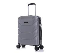 Rocklands® Cabin Suitcase 55x40x20cm Hard Shell TSA Lock, 4 Spinner Wheels, Lightweight Hand Luggage Small Travel Bag, Approved for 100+ Airlines Including Ryanair, EasyJet (Grey, Cabin (20 Inch))
