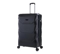 Rocklands® Extra Large Suitcase 32 Inch Hard Shell Thick ABS with TSA Lock 4 Dual Spinner Wheels Lightweight Luggage Durable Travel Trolley Case, Black