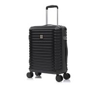 Rocklands Large Suitcase Hard Shell Lightweight 4 Dual Spinner Wheels Trolley Luggage Suitcase Hold Check in Luggage TSA Combination Lock (Jet Black, Small 20")