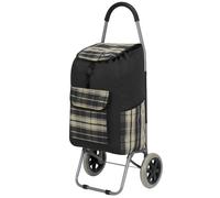 Rocklands® Lightweight Big Wheels Strong Shopping Trolley Shopping Cart Durable Grocery Bag -ST46 (Black)