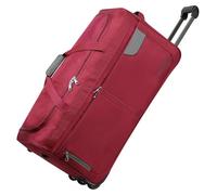 Rocklands® Lightweight Luggage Rolling Holdall Suitcase Wheeled Duffle Bag Cargo Sport Travel Bag RL501 (Burgundy, Medium - 28" (H74 x L37 x W36 cm))