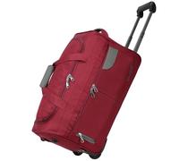Rocklands® Lightweight Luggage Rolling Holdall Suitcase Wheeled Small Duffle Bag Travel Bag RL501 (Burgundy, Small (Carry on) 20" (H55 x L29 x W28 cm))