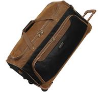 Rocklands® Lightweight Suede Wheeled Holdall Trolley Suitcase Large Duffle Travel Bag with Telescopic Handle (Large - 32" (H82xW42xD40 cm), Black)