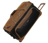 Rocklands® Lightweight Suede Wheeled Holdall Trolley Suitcase Medium Duffle Travel Bag with Telescopic Handle (Medium - 28" (H72xW37xD36 cm), Black)