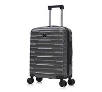 Rocklands London Cabin Suitcase 55x40x20cm ABS+PC Hard Shell Lightweight Carry On TSA Lock, 4 Spinner Wheels, Telescopic Handle, Cabin Bag for Ryanair, easyJet & 100+ Airlines (Grey)