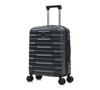 Rocklands London Cabin Suitcase 55x40x20cm ABS+PC Hard Shell Lightweight Carry On TSA Lock, 4 Spinner Wheels, Telescopic Handle, Cabin Bag for Ryanair, easyJet & 100+ Airlines (Green)