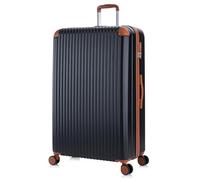 Rocklands London Extra Large Suitcase 32 Inch Lightweight Hard Shell Luggage 4 Dual Spinner Wheels, Durable Travel Case, TSA Lock, Telescopic Handle, Black