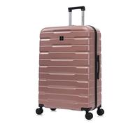 Rocklands London Suitcase Large 29 Inch Hard Shell Lightweight Checked Luggage with 360° Rubber Spinner Wheels Durable Travel Case Telescopic Handle, TSA Lock (Rose Gold)