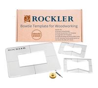 Rockler Bow Tie Inlay Kit w/Frame, Bit, & Bushing - Decorative Router Templates for Woodworking - Transparent Butterfly Inlay Template Set - 3-in-1 Acrylic Router Inlay Kit for Precise Cuts