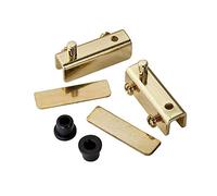 Rockler Glass door pivot hinges, polished brass pair by