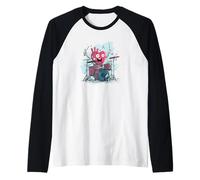 Rock'n Roll Heart with Drums for Beats and Rock Lovers Raglan Baseball Tee